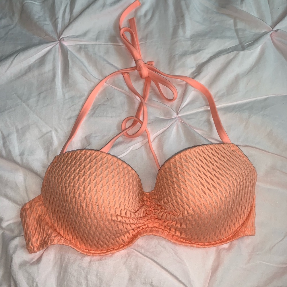 Peach bikini top